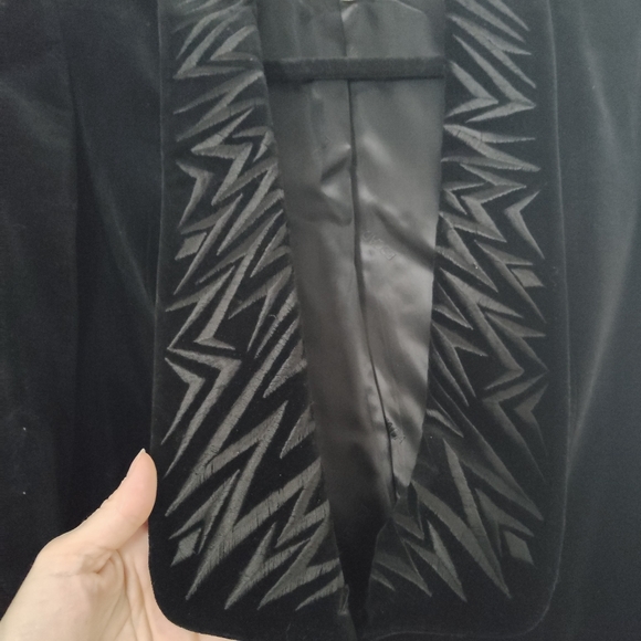 Escada Vintage 80s Velvet Blazer - Sz 38 - Picture 4 of 13